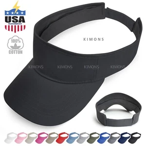 Visor Sun Plain Hat Sports Cap Colors Golf Tennis Beach Adjustable Summer VS - Picture 1 of 26