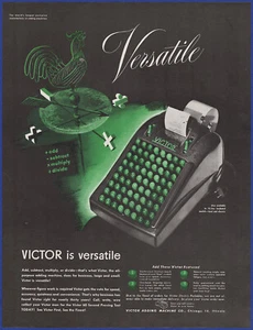 Vintage 1947 VICTOR Adding Machines Business Ephemera Print Ad 30's - Picture 1 of 1