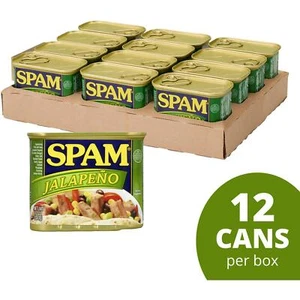 SPAM Jalapeno, Canned Ham, Pork, Luncheon Meat 12 Oz (Pack of 12) - Picture 1 of 24