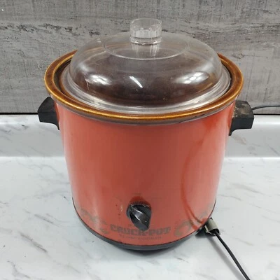  Rival Crock Pot Orange Slow Cooker 3.5 Quart Vintage Retro - Image 1 of 4