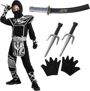 Spooktacular Creations Kids Dragon Scales Ninja Costume for Boys Halloween 8-10Y - Picture 1 of 7