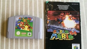 Mario 64 nintendo 64 N64 pal europa cartucho mas manual de instrucciones - Imagen 1 de 3