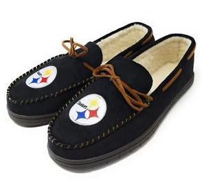 NFL Pittsburgh Steelers Men's Colored Moccasin Hard Slippers-New - Picture 1 of 5