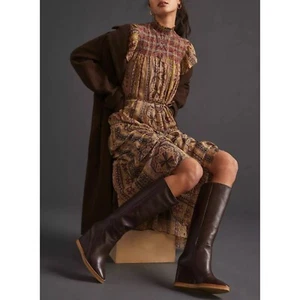Anthropologie Lola Cruz Alicia Botas de Cuña Altas Talla EU 41 US 10 Nuevas - Imagen 1 de 8