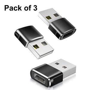 USB to USB C Adapter for iPhone Samsung, Type C Female to USB A Male Converter - Picture 1 of 9