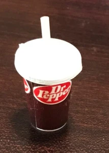 RARE Vintage Dr. Pepper Mini Miniature 1 1/2” Plastic Soda Pop Fountain Cup - Picture 1 of 2