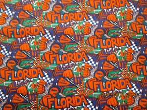 UNIVERSITY of FLORIDA  GATORS  DIGITAL  DESIGN BRAND NEW 1 YARD 100% COTTON  - Picture 1 of 5