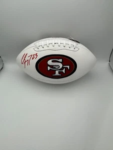 Christian McCaffrey firmato San Francisco 49ers F/S calcio COA ologramma - Foto 1 di 1