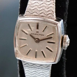 Vtg HAMILTON Ladies Watch 17 Jewels Grade 774 Wristwatch Original Bracelet AS IS - Picture 1 of 12