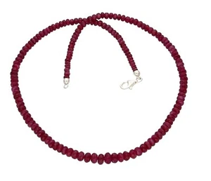 Cadena Rubí - Rondala Rubí Roja Facetada en 45 cm Longitud 96 Quilates - Imagen 1 de 3