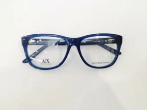 ARMANI EXCHANGE AX237 CRYSTAL BLUE BBO PLASTIC EYEGLASSES FRAME NEW 53-15-135 RX - Picture 1 of 6