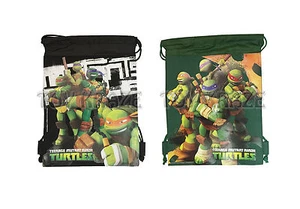 TEENAGE MUTANT NINJA TURTLES DRAWSTRING BAG! SCHOOL TOTE TRAVEL GYM 12-14" NEW - Picture 1 of 5