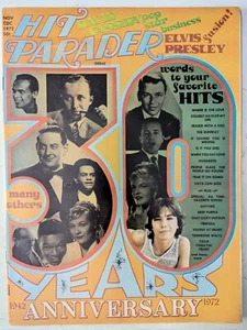 Hit Parader Magazine November 1972 30th Anniversary, Stones, Beatles, Elvis VTG - Picture 1 of 15