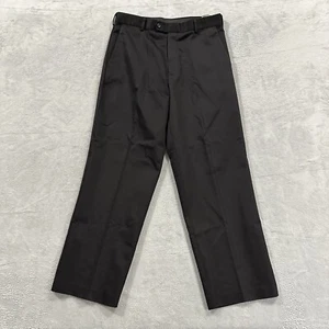 Dockers Premium Flat Front Relaxed Fit Dress Pants Men 32 x 30 Black Formal - Picture 1 of 11