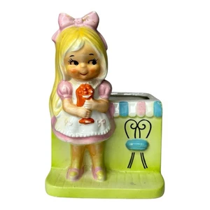 Vintage INARCO ÜBERTOPF VASE, MÄDCHEN IN DER EISDIELE E-3980 RARITÄT - Bild 1 von 14