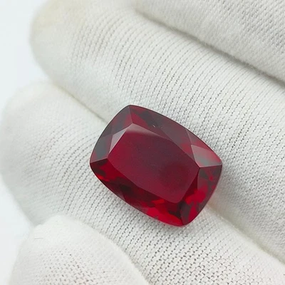10x14 mm. Garnet Cushob Cut Lot Loose Lab-Creaetd Gemstone Jewelry Making - Image 1 of 4