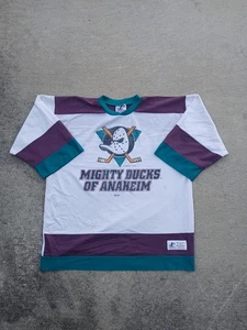 🔥 RARA Camiseta de Hockey Vintage The Mighty Ducks NHL Logo Atlética XL 🔥 90s  - Imagen 1 de 11