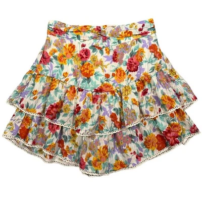 Falda floral en capas Naf Naf Paris para mujer talla eu 40  Foto 1 de 4