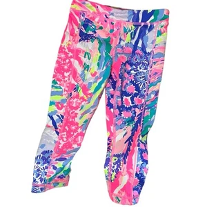 Lilly Pulitzer Toddler Girls Luxletic Leggings FLORAL X-Small (2-3) Rainbow - Picture 1 of 5