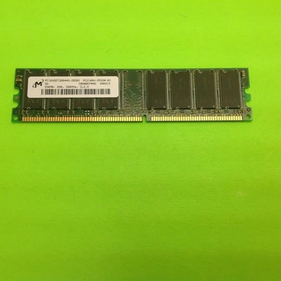 Micron MT16VDDT3264AG-265B1 256MB DDR-266 (PC-2100) PC-2100U RAM Memory - Image 1 of 2