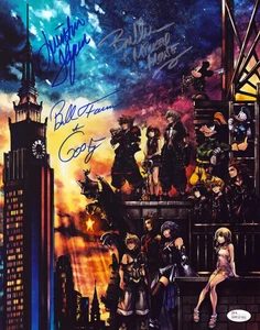 Foto auténtica firmada a mano 11x14 "Brett Iwan" de Kingdom Hearts Cast x3 (certificado de autenticidad JSA) - Imagen 1 de 2