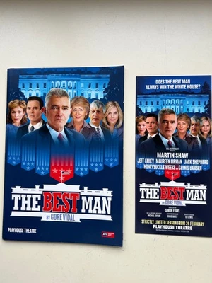 THE BEST MAN Theatre Programme & Flyer London MARTIN SHAW  - Image 1 of 4