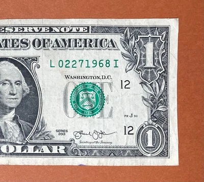 February 27, 1968 (L 02271968 I) Birthday Note $1 One Dollar Bill - Image 1 of 3
