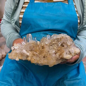 Racimo de cristal de cuarzo transparente blanco natural grande de 5,03 lb muestra de curación áspera - Imagen 1 de 16