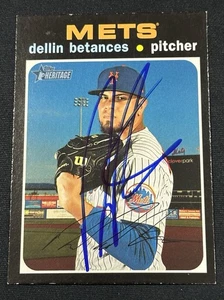 2020 Topps Heritage Signed Dellin Betances #535 NY Mets Auto Autographed Card - Picture 1 of 1