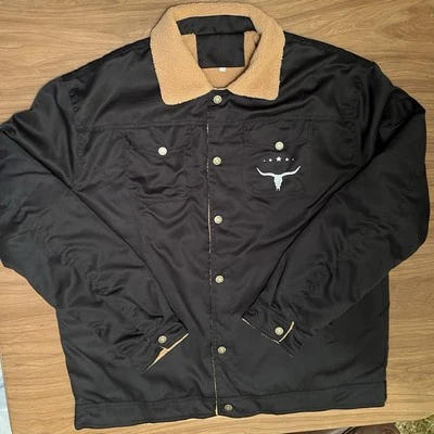 Men’s Bullhorn Fleece Lined Western Jacket XL Black - Image 1 of 3