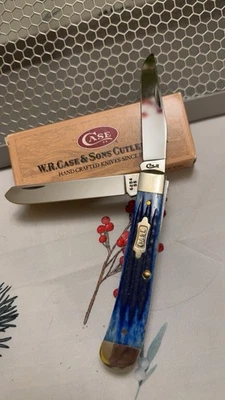 NAVAJA DE BOLSILLO CASE XX CUCHILLOS AZUL TRAMPERO DE HUESOS 6254 SS NUEVA EN CAJA Foto 1 de 4