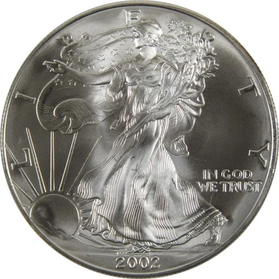 2002 American Silver Eagle Uncirculated Bullion $1 Coin - Image 1 of 4