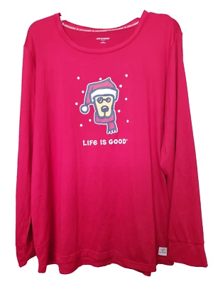 Sombrero de Papá Noel rojo Life is Good Sleep para hombre talla grande Foto 1 de 4