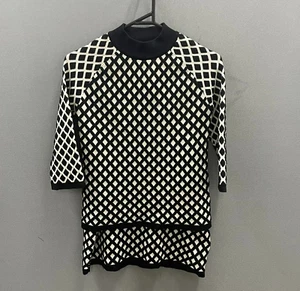 Shakuhachi Cream & Black Checked Knit Skirt & Jumper Set Size 10 - Picture 1 of 10