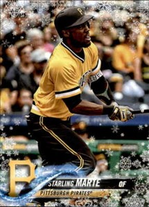 2018 Topps Holiday Metallic Snowflake #HMW166 Starling Marte Pittsburgh Pirates