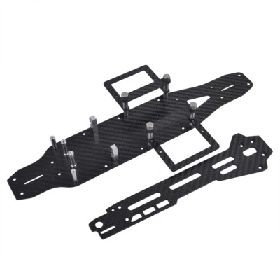 Carbon Lower Deck Chassis Frame Kit for Tamiya TA03F Pro /TA03R TRF / TA03RS TRF - Image 1 of 4