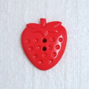 5 Strawberry Buttons 30mm Plastic 2 Hole Novelty Red Fruit Sewing Kids Art Craft - Picture 1 of 9