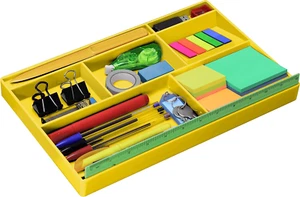 Desk Drawer Organizer Tray with 8 Compartments – Multi-Purpose Bin for Office Su - Picture 1 of 9