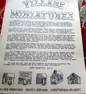 Catalogo casa delle bambole miniature VILLAGE MINIATURES anni 70 - Foto 1 di 6