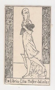 Ex Libris - Ella Hofer-Winter - signiert A.S. (8) - Imagen 1 de 2