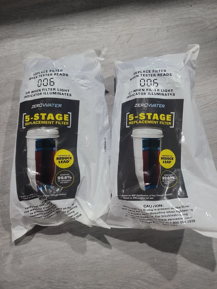 2 PACK Zero Water 5-Stage Advanced Filtration Replacement Filters Qty 2 SEALED - Image 1 of 1