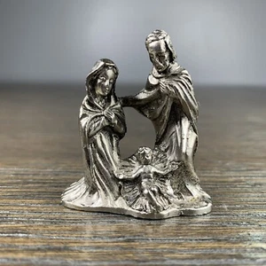 Belén Peltro Inciso Peltre Figura Jesús María José Coleccionable Italia - Imagen 1 de 6