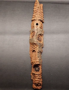 Vintage Chuck Hutler 20" Hand Carved Wood Wooden Castle 3D Wall Decor Decoration - Picture 1 of 16