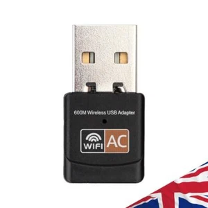 600Mbps WiFi Smart Network Card Dual-Band Wireless USB Dongle for PC Computer - Picture 1 of 5