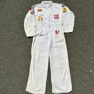 Vintage 50s/60s HERCULES HBT Mechanic Coveralls Size 40R - Chainstitch & Patches - Picture 1 of 16