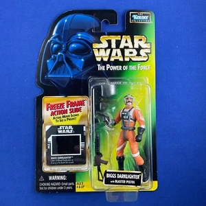 BIGGS DARKLIGHTER Star Wars Power of the Force Hasbro 3.75" Action Figure MOC - Picture 1 of 4