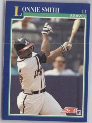 1991 Score Atlanta Braves Baseball Card #543 Lonnie Smith - Image 1 of 2