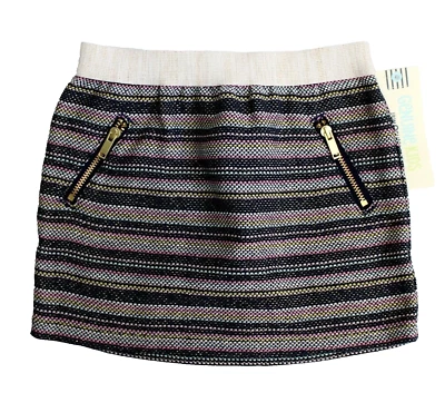 Falda de tweed metálica genuina para niños de Oshkosh talla 12M azul anochecer Foto 1 de 2