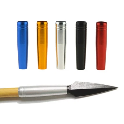 12X OD8mm Arrow Inserts Adapter Screw Broadhead Connector Bamboo Wooden Shaft  - Image 1 of 4