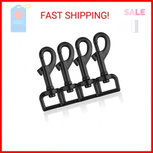 Swivel Eye Bolt Snap Hooks Black Heavy Duty Dog Leash Clips Dog Leash Clasp Dog - Picture 1 of 2